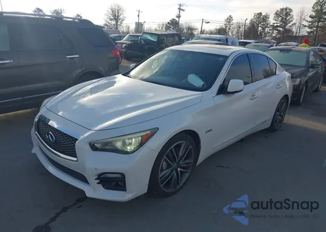2014 Infiniti Q50 Hybrid Sport из США, поврежденный, VIN JN1AV7AR9EM701621